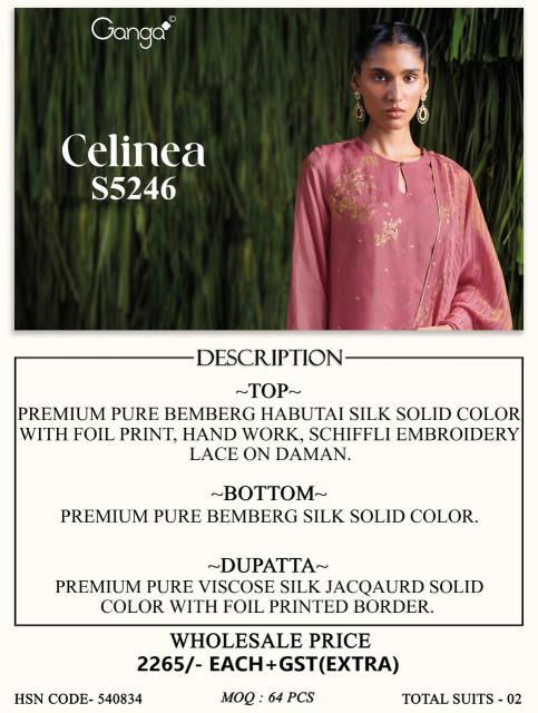 Ganga celinea 5246 dress materials wholesale dealers